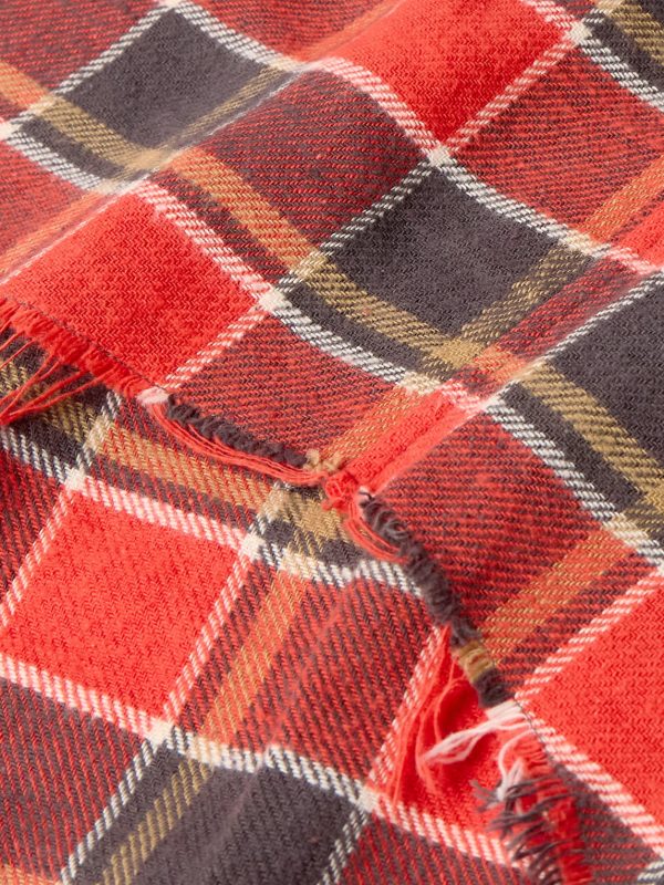 Frayed Checked Cotton-Flannel Shirt - CU Frayed Checked Cotton-Flannel Shirt - CU