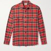 Frayed Checked Cotton-Flannel Shirt Frayed Checked Cotton-Flannel Shirt