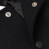Logo-Appliquéd Virgin Wool-Blend and Leather Varsity Jacket - CU
