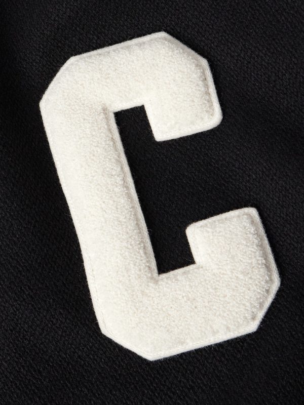 Logo-Appliquéd Virgin Wool-Blend and Leather Varsity Jacket - E1