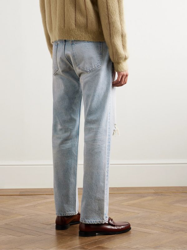Wesley Straight-Leg Distressed Jeans - BK