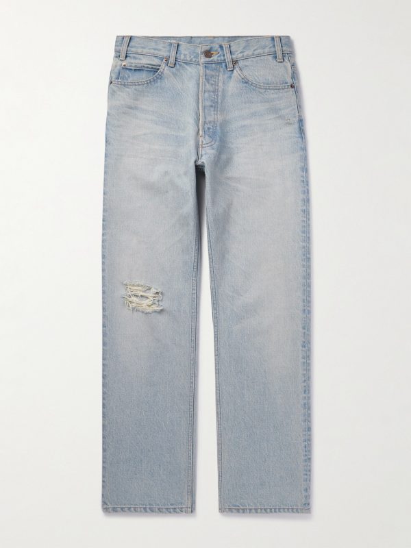 Wesley Straight-Leg Distressed Jeans
