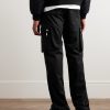 Straight-Leg Cotton and Linen-Blend Cargo Trousers - BK