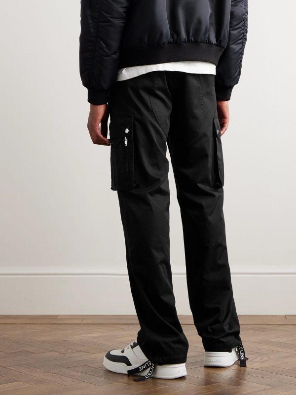 Straight-Leg Cotton and Linen-Blend Cargo Trousers - BK