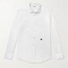 Slim-Fit Logo-Embroidered Cotton-Poplin Shirt Slim-Fit Logo-Embroidered Cotton-Poplin Shirt