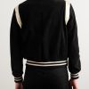 Satin-Trimmed Cotton-Corduroy Bomber Jacket - BK Satin-Trimmed Cotton-Corduroy Bomber Jacket - BK