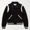 Satin-Trimmed Cotton-Corduroy Bomber Jacket Satin-Trimmed Cotton-Corduroy Bomber Jacket