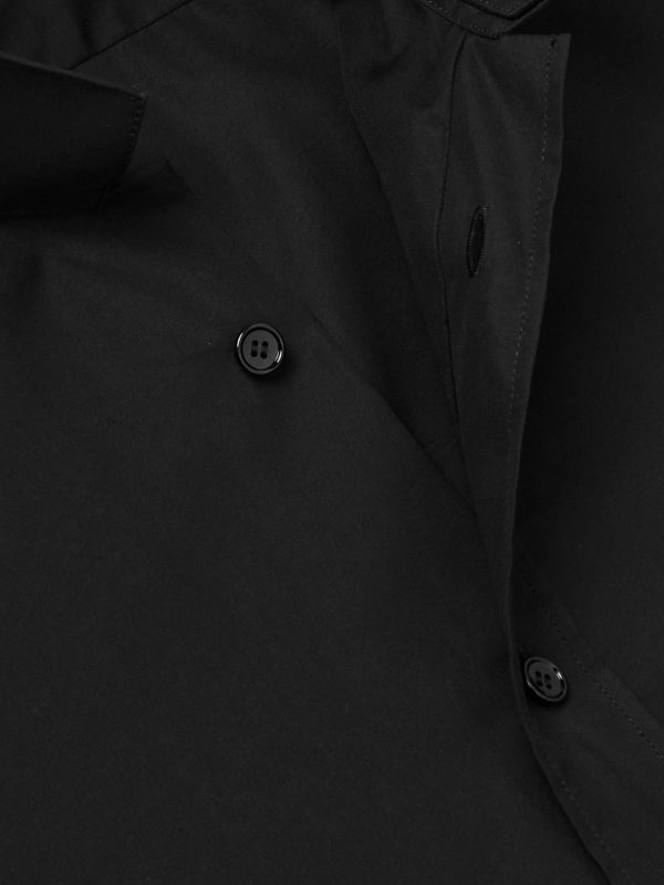 Slim-Fit Mandarin-Collar Logo-Embroidered Cotton-Poplin Shirt - CU Slim-Fit Mandarin-Collar Logo-Embroidered Cotton-Poplin Shirt - CU