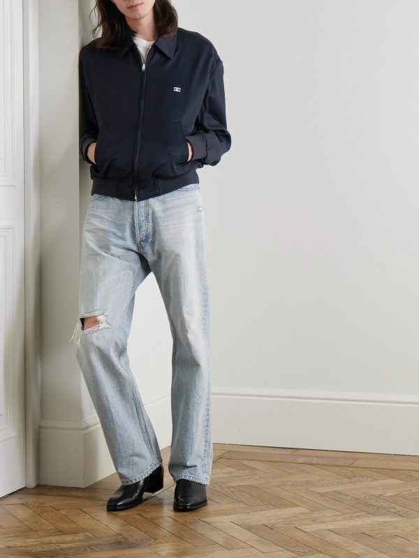 Logo-Embroidered Nylon-Twill Blouson Jacket - OU Logo-Embroidered Nylon-Twill Blouson Jacket - OU