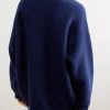 Logo-Embroidered Ribbed Wool Sweater - BK Logo-Embroidered Ribbed Wool Sweater - BK