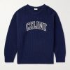 Logo-Embroidered Ribbed Wool Sweater Logo-Embroidered Ribbed Wool Sweater