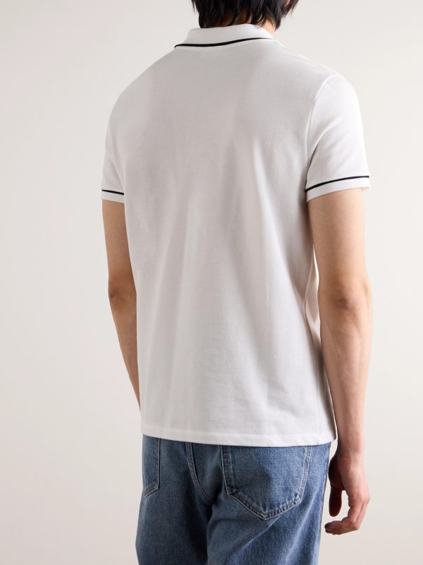 Slim-Fit Logo-Embroidered Cotton-Piqué Polo Shirt - BK Slim-Fit Logo-Embroidered Cotton-Piqué Polo Shirt - BK