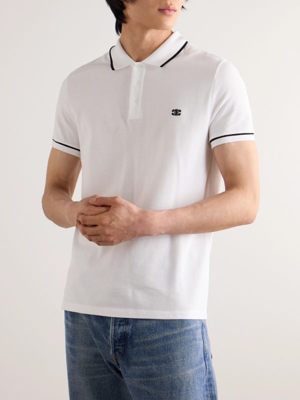 Slim-Fit Logo-Embroidered Cotton-Piqué Polo Shirt - FR Slim-Fit Logo-Embroidered Cotton-Piqué Polo Shirt - FR