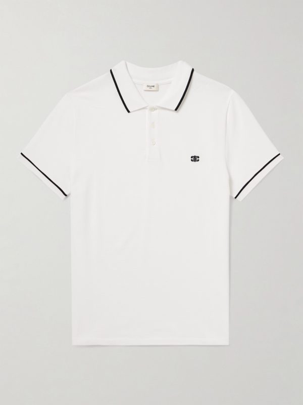 Slim-Fit Logo-Embroidered Cotton-Piqué Polo Shirt Slim-Fit Logo-Embroidered Cotton-Piqué Polo Shirt