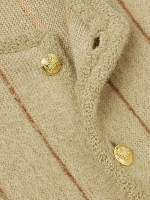 Striped Mohair-Blend Cardigan - CU Striped Mohair-Blend Cardigan - CU