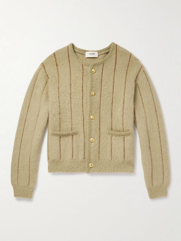 Striped Mohair-Blend Cardigan Striped Mohair-Blend Cardigan