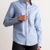 Logo-Embroidered Cotton-Chambray Shirt - FR