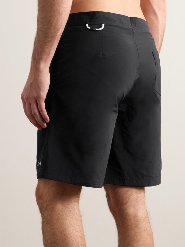 Straight-Leg Long-Length Swim Shorts - BK Straight-Leg Long-Length Swim Shorts - BK