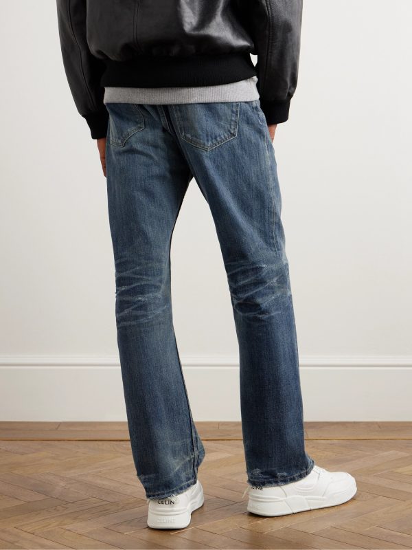 Wesley Distressed Straight-Leg Jeans - BK Wesley Distressed Straight-Leg Jeans - BK