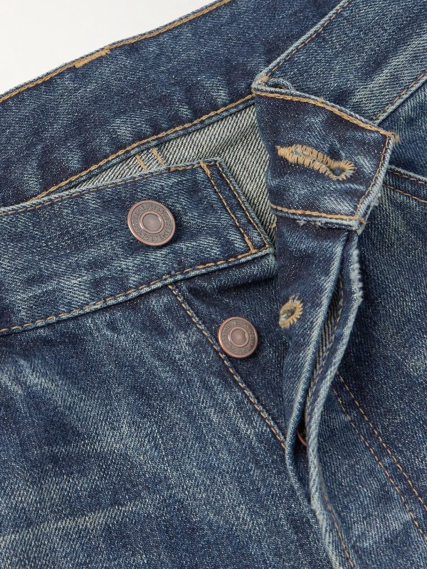 Wesley Distressed Straight-Leg Jeans - E1 Wesley Distressed Straight-Leg Jeans - E1