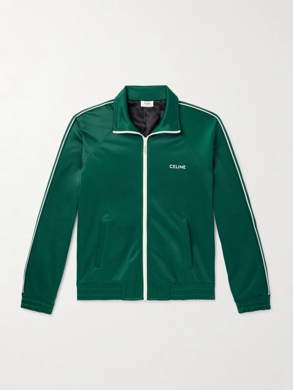 Striped Logo-Embroidered Jersey Track Jacket Striped Logo-Embroidered Jersey Track Jacket