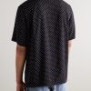 Convertible-Collar Logo-Print Woven Shirt - BK Convertible-Collar Logo-Print Woven Shirt - BK