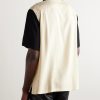 Rockabilly Convertible-Collar Logo-Embroidered Voile Shirt - BK