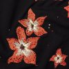 Camp-Collar Crystal-Embellished Embroidered Satin Shirt - E1 Camp-Collar Crystal-Embellished Embroidered Satin Shirt - E1