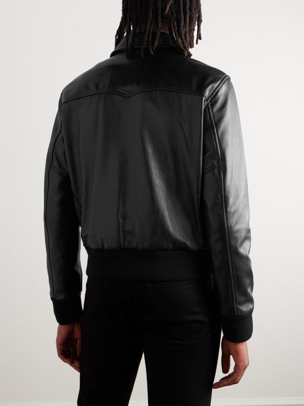 Leather Blouson Jacket - BK