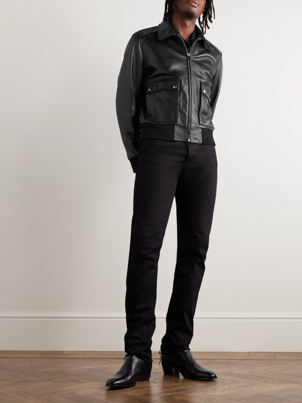 Leather Blouson Jacket - OU