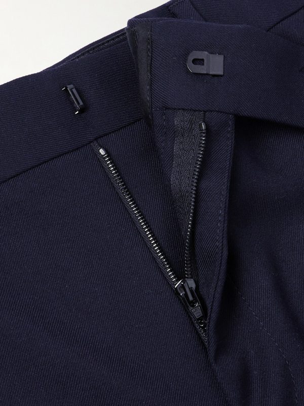 Slim-Fit Cotton-Gabardine Trousers - E1 Slim-Fit Cotton-Gabardine Trousers - E1