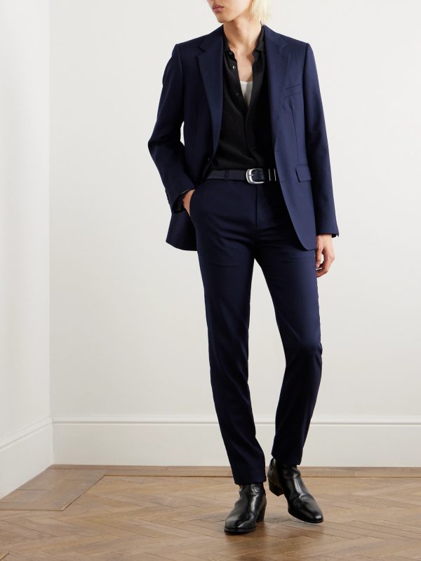 Slim-Fit Cotton-Gabardine Trousers - OU Slim-Fit Cotton-Gabardine Trousers - OU