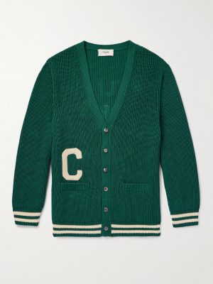 Logo-Appliquéd Cotton Cardigan Logo-Appliquéd Cotton Cardigan