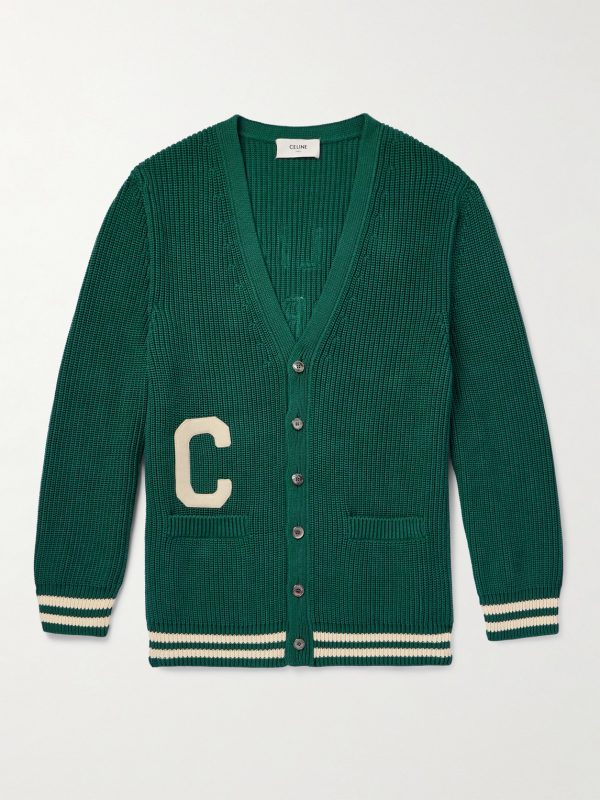Logo-Appliquéd Cotton Cardigan