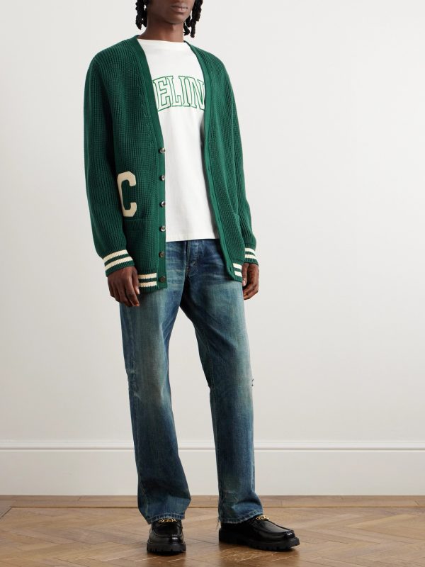 Logo-Appliquéd Cotton Cardigan - OU