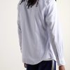 Logo-Embroidered Striped Cotton-Voile Shirt - BK