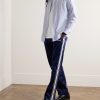 Logo-Embroidered Striped Cotton-Voile Shirt - OU
