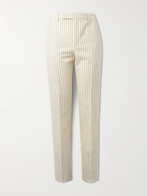 Straight-Leg Pinstriped Wool-Twill Suit Trousers Straight-Leg Pinstriped Wool-Twill Suit Trousers