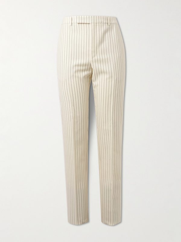 Straight-Leg Pinstriped Wool-Twill Suit Trousers Straight-Leg Pinstriped Wool-Twill Suit Trousers