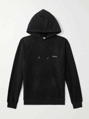 Logo-Embroidered Cotton-Blend Terry Hoodie Logo-Embroidered Cotton-Blend Terry Hoodie