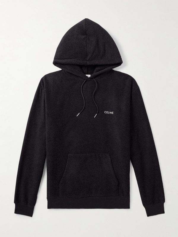 Logo-Embroidered Cotton-Blend Terry Hoodie Logo-Embroidered Cotton-Blend Terry Hoodie