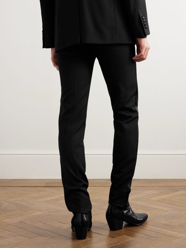 Slim-Fit Straight-Leg Wool Suit Trousers - BK Slim-Fit Straight-Leg Wool Suit Trousers - BK