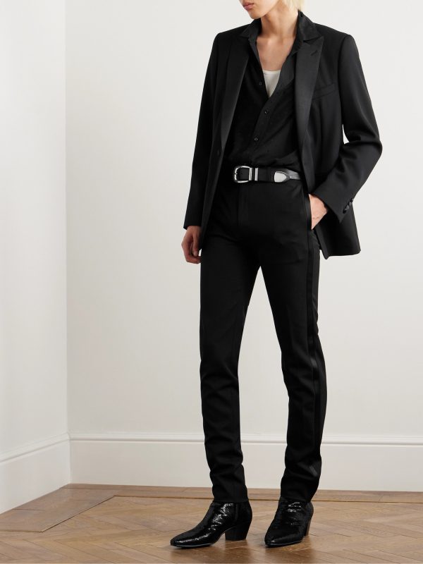Slim-Fit Straight-Leg Wool Suit Trousers - OU Slim-Fit Straight-Leg Wool Suit Trousers - OU