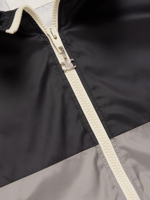 Logo-Print Mesh-Trimmed Colour-Block Nylon Track Jacket - CU Logo-Print Mesh-Trimmed Colour-Block Nylon Track Jacket - CU