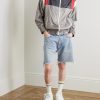 Logo-Print Mesh-Trimmed Colour-Block Nylon Track Jacket - OU Logo-Print Mesh-Trimmed Colour-Block Nylon Track Jacket - OU