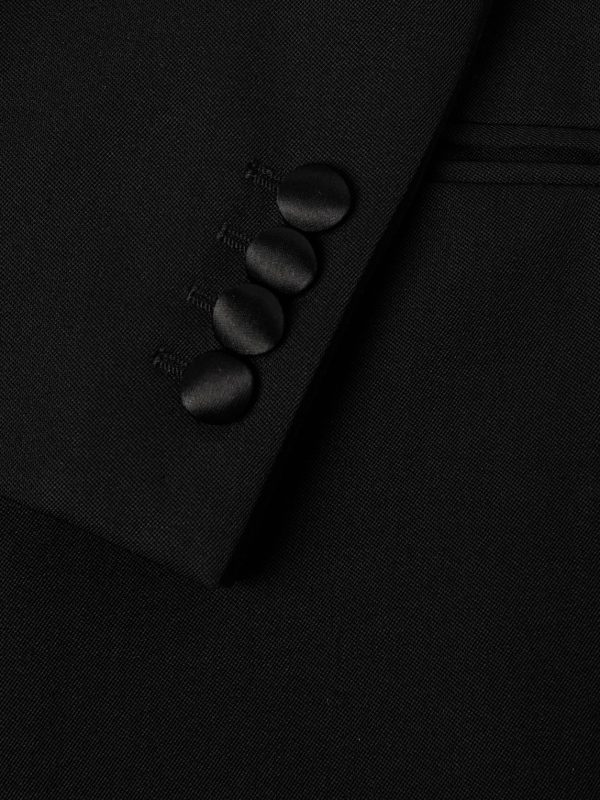 Satin-Trimmed Wool-Gabardine Tuxedo Jacket - CU Satin-Trimmed Wool-Gabardine Tuxedo Jacket - CU