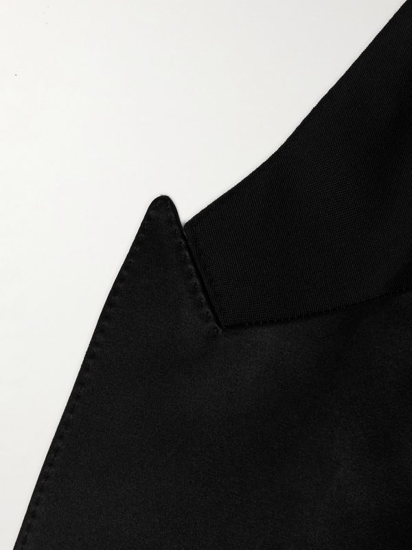 Satin-Trimmed Wool-Gabardine Tuxedo Jacket - E1 Satin-Trimmed Wool-Gabardine Tuxedo Jacket - E1