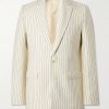 Slim-Fit Pinstriped Wool-Twill Blazer Slim-Fit Pinstriped Wool-Twill Blazer