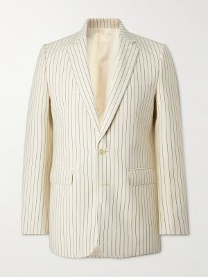 Slim-Fit Pinstriped Wool-Twill Blazer Slim-Fit Pinstriped Wool-Twill Blazer