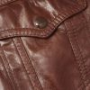 Slim-Fit Textured-Leather Trucker Jacket - E1